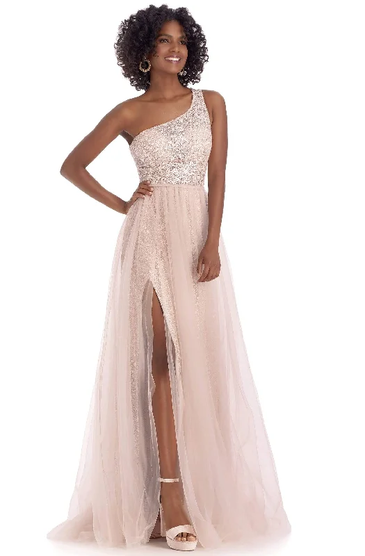 Value Deals Clarisse - 5118 Asymmetric Embellished Bodice A-Line Dress