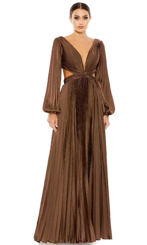 Great Deals Ieena Duggal 26737 - Long Sleeve V-Neck A-Line Gown