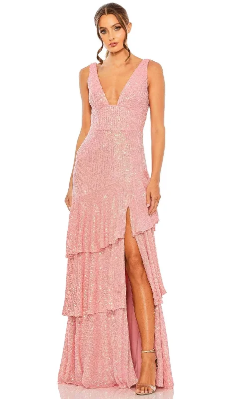 Sale Event Ieena Duggal 27046 - Asymmetrical Ruffle Skirt Sleeveless Dress