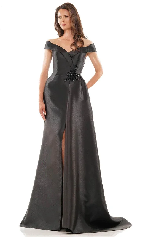 Instant Discount Marsoni by Colors MV1215 - Off Shoulder Mikado A-line Gown