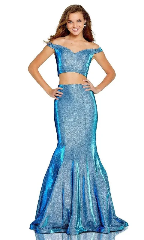 Online Only Amarra - 20412 Two Piece Glittered Mermaid Dress