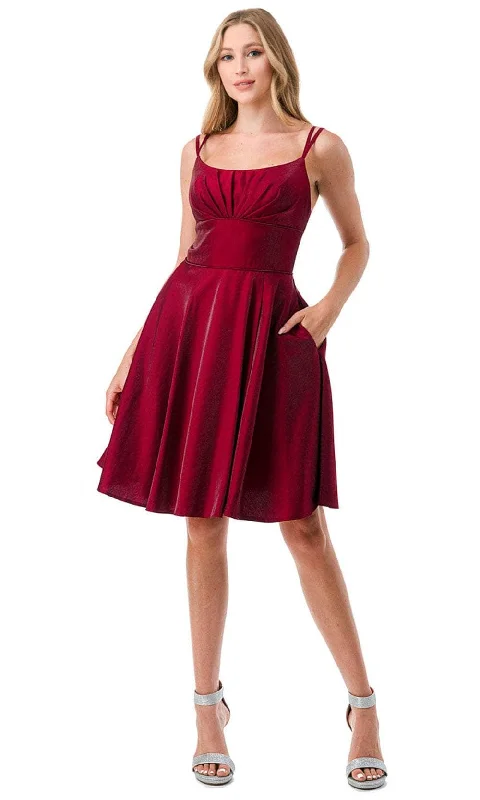 Weekend Deal Trevi Collection S2741M - Scoop Wide Waistband Cocktail Dress