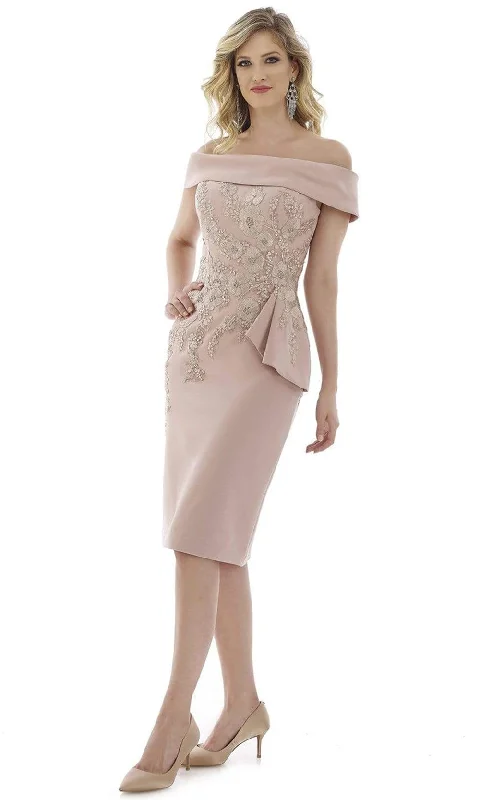 Midnight Madness Gia Franco - 12976 Off Shoulder Embroidered Floral Simple Prom Dress