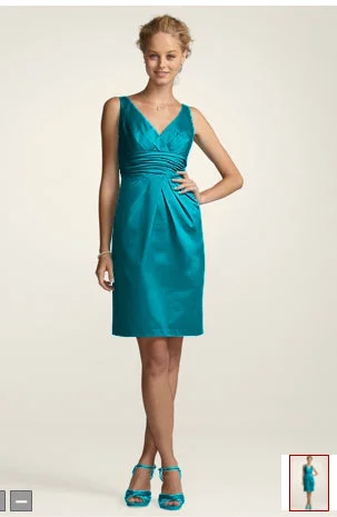 Now or Never Other Malibu Blue V-Neck Bridesmaid Dress - Never Worn