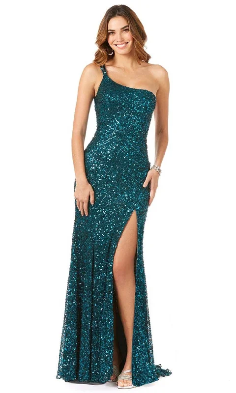 Crazy Deals Lara Dresses 29286 - Fully Sequined Asymmetrical Long Gown