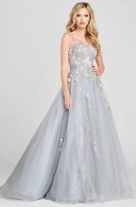 Value Deals Colette for Mon Cheri - CL12038 Embroidered Mesh A-Line Dress
