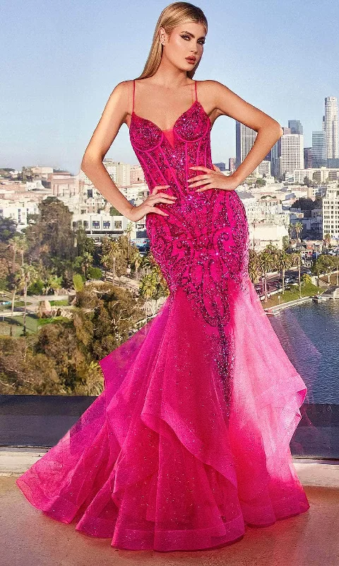 Super Savings Ladivine CM353 - Sequin V-Neck Prom Gown