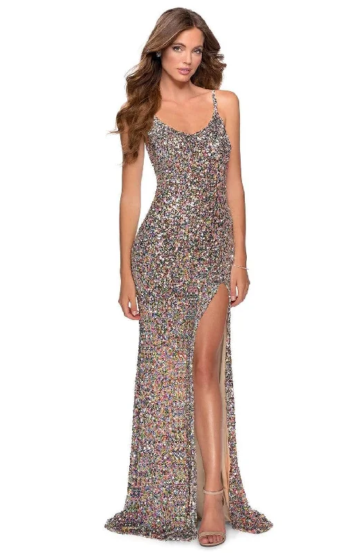 Online Exclusive La Femme - 28482 Scoop Sequin Sheath Dress