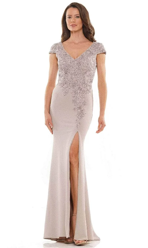 Instant Savings Rina Di Montella RD2763 - Cap Sleeve V-Neck Long Dress
