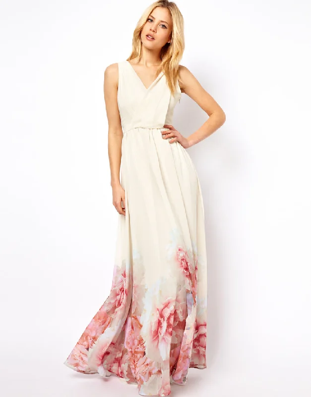 Price Drop Other MANGO HEM BEGONIA MAXI-DRESS US 6 watercolor rose