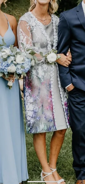 Mega Sale Sonia Peña Couture Multicolored organza flower appliqués Size 6