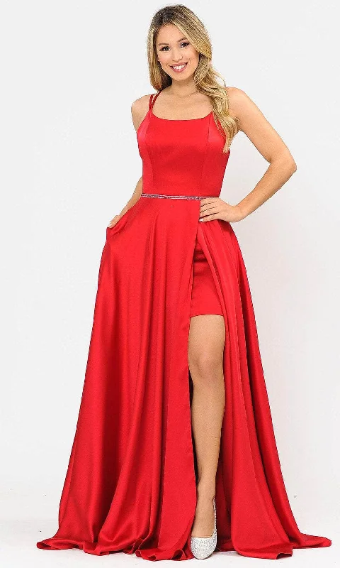 Can't Be Beat Poly USA 8652 - Sleeveless Scoop Neck Formal Dress