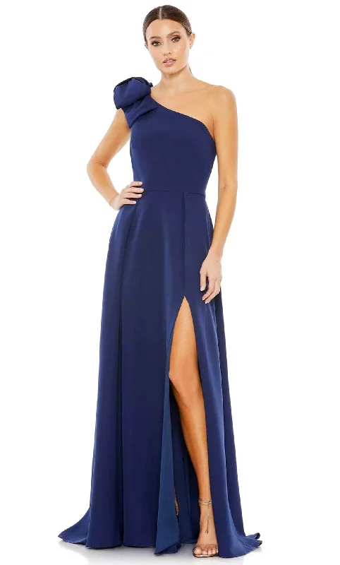 Don't Wait Ieena Duggal 26989 - Bow Accented One Sleeve Prom Dress