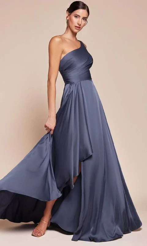 Stock Clearance Ladivine 7450 - Asymmetrical Hem Long Gown