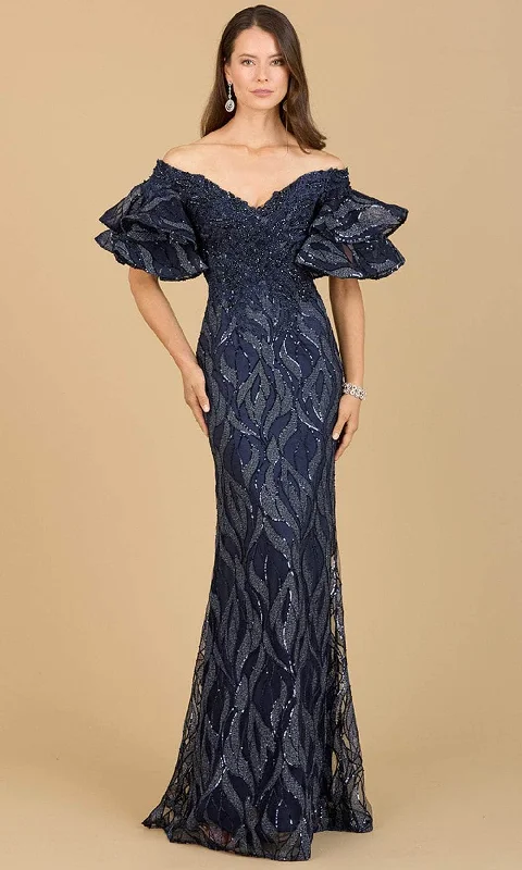 Weekend Special Lara Dresses 29190 - Tiered Sleeve V-Neck Evening Gown