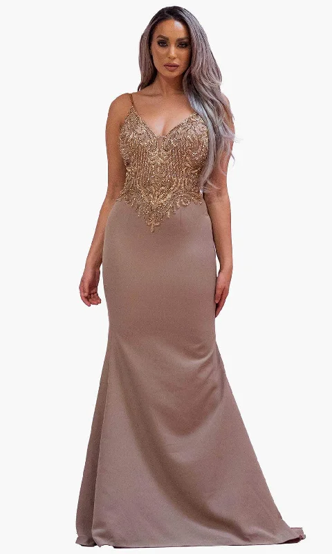 Deep Discounts Chic and Holland BM1854 - Beaded Sleeveless Evening Dress