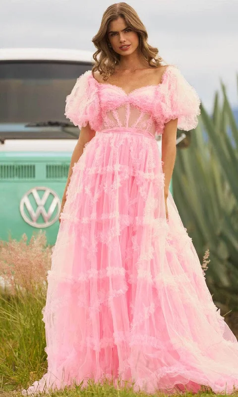 Season Finale Sale Sherri Hill 55558 - Sweetheart Ruffled Prom Gown