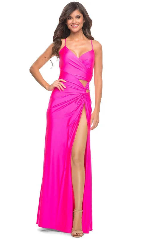 Weekend Flash Sale La Femme 30667 - Fitted Cut Out Evening Dress
