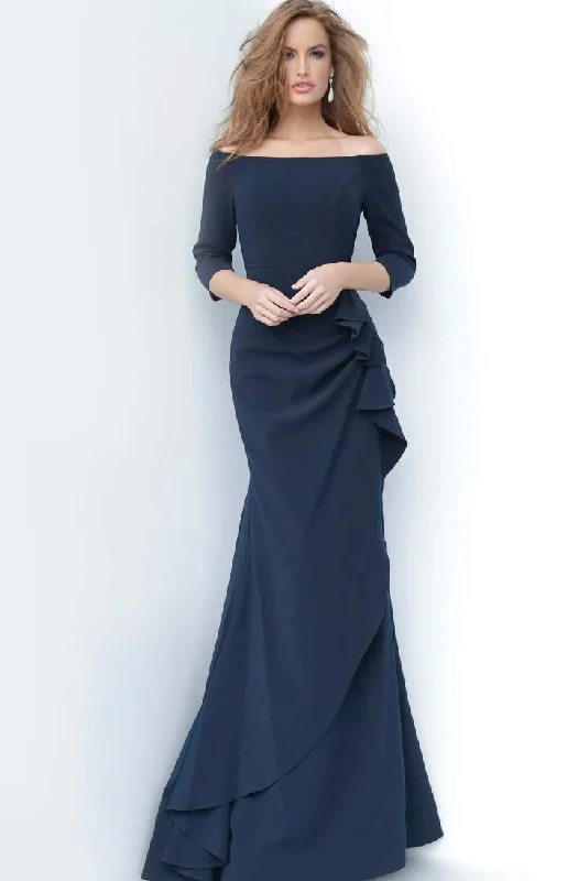 Deal Explosion Jovani - 00446SC Off Shoulder Drape Mermaid Dress