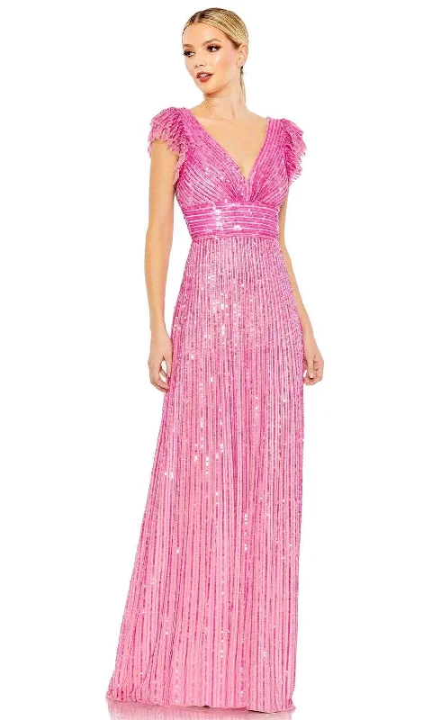 Hurry In Mac Duggal 5646 - Flutter Sleeve Sequin Prom Gown