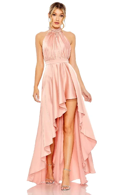 Last Chance Ieena Duggal 49664 - High Neck Sleeveless Shiny Dress