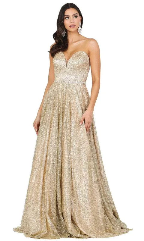 Year-End Sale Dancing Queen 2804 - Shimmering Strapless Sweetheart Prom Dress