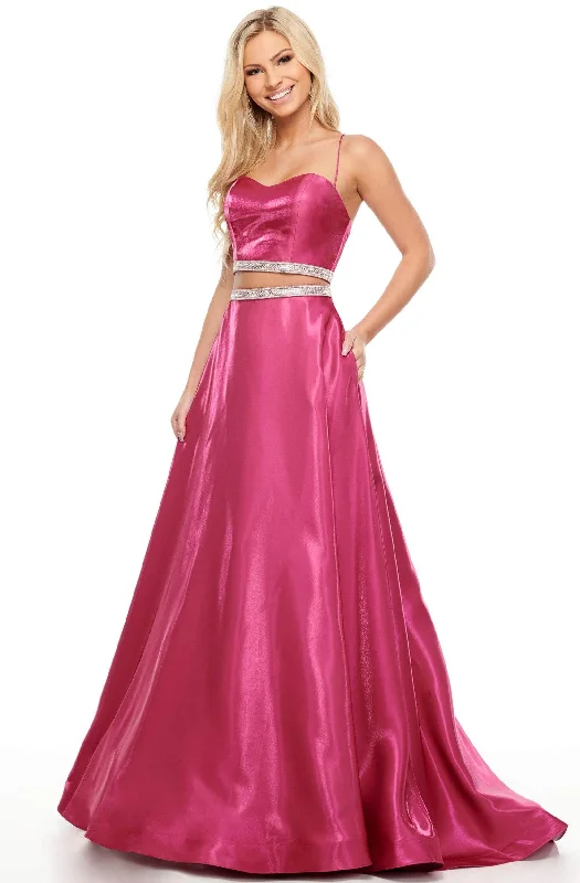 Buy Now Rachel Allan Prom - 7106 Two Piece Beaded Satin A-Line Dress