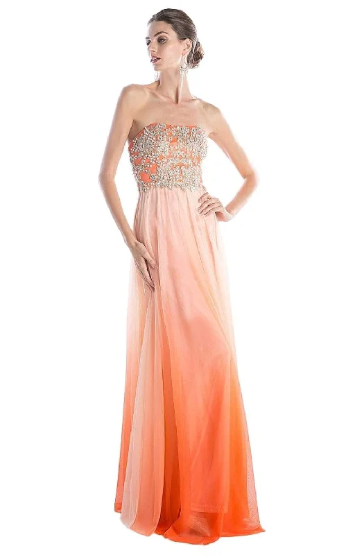 Price Smash Cinderella Divine - C2633 Strapless Beaded Chiffon Sheath Dress