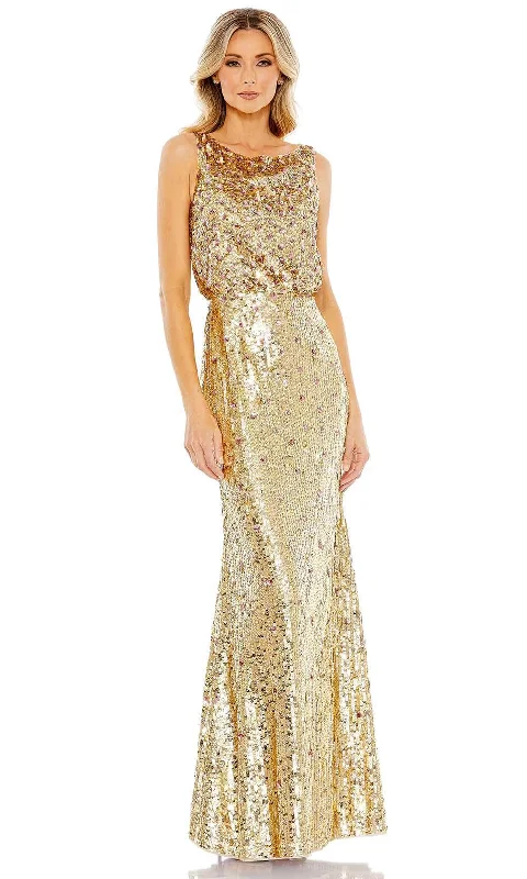 Steals and Deals Mac Duggal 93645 - Sequined Sleeveless High Neck Dress