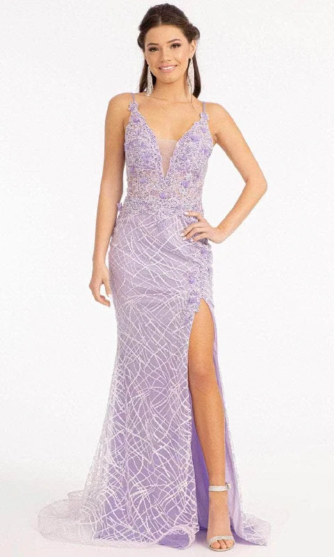 Year-End Clearance GLS by Gloria GL3042 - Deep V-Neck Sleeveless Evening Gown