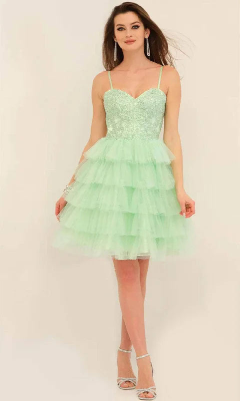 Limited Availability Dave & Johnny 11182 - Embroidered Sweetheart Cocktail Dress