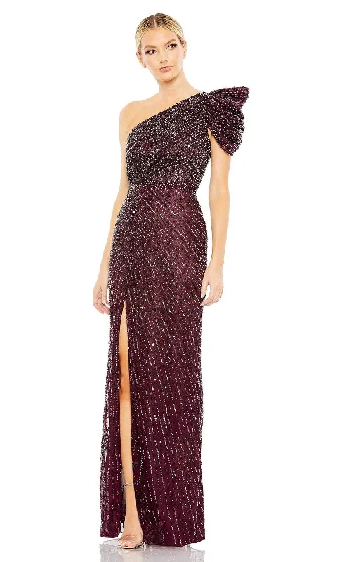 Shop and Save Mac Duggal - 5622 Draped Sleeve Sequin Gown