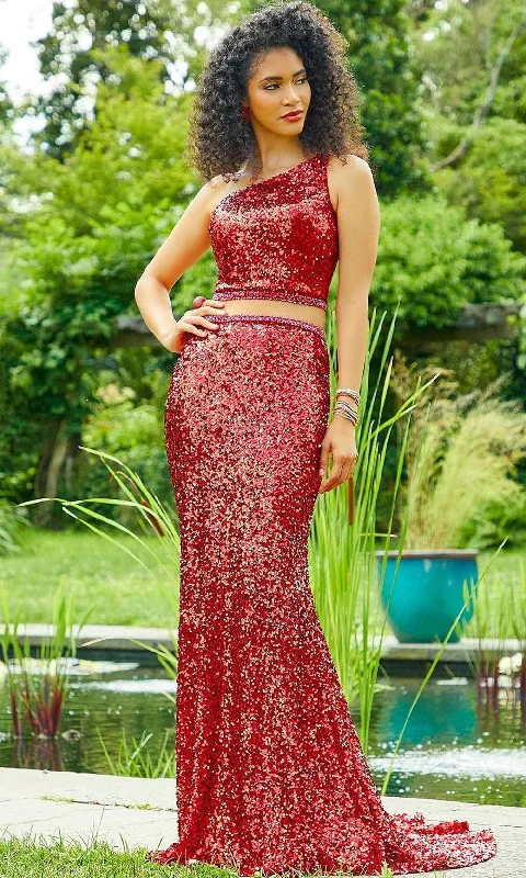 Great Bargains Mori Lee 47023 - Two-piece Asymmetric Long Gown