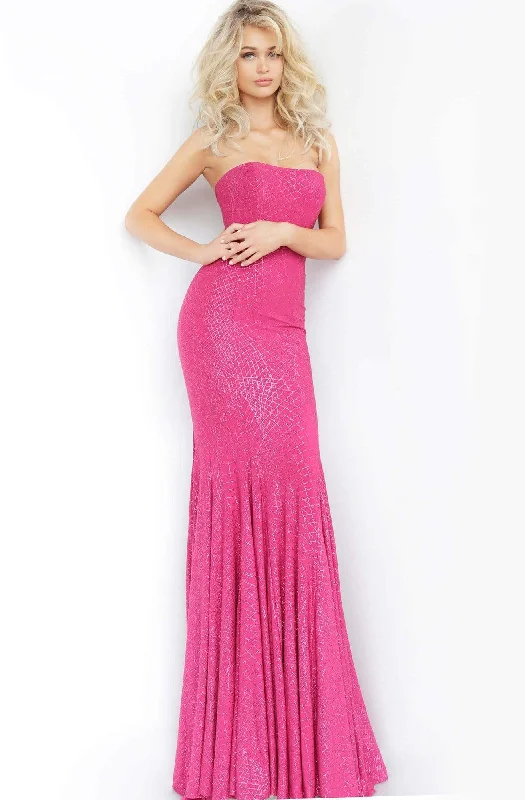 Limited Time Discount Jovani - 1121 Strapless Lattice Rendered Mermaid Gown