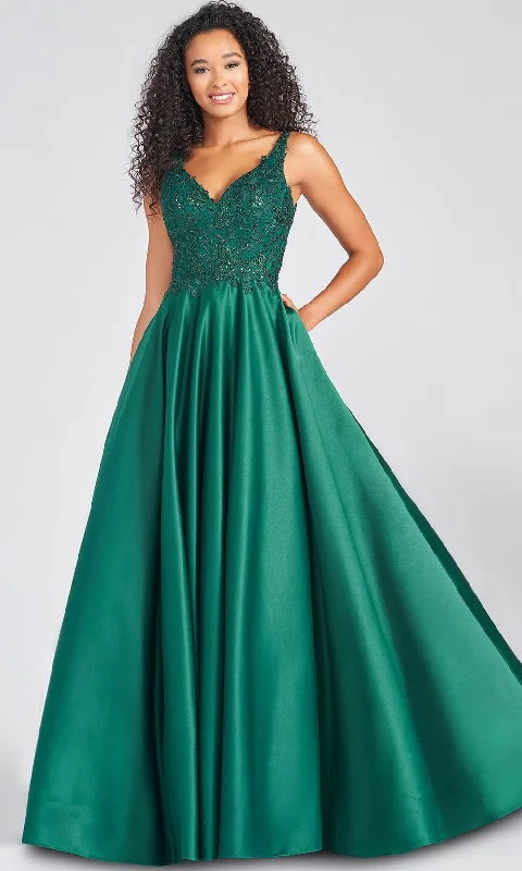 Act Now Colette for Mon Cheri CL12271 - Sequin Lace Applique Plus Size Prom A-Line Gown