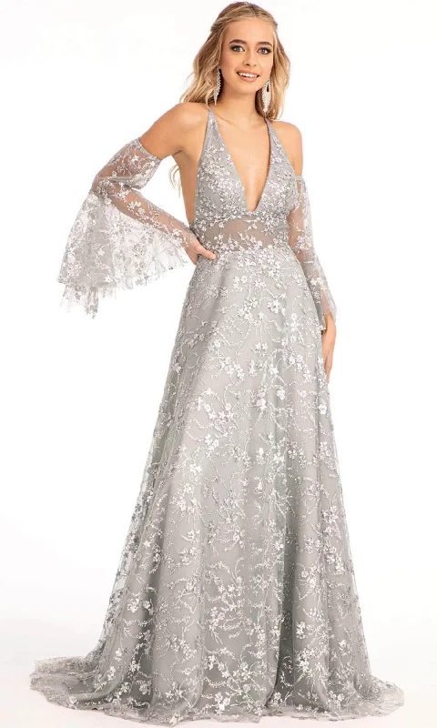 Closeout GLS by Gloria GL3002 - Sleeveless Halter V-neck Long Gown
