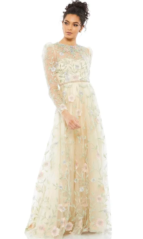 Steals and Deals Mac Duggal 11226 - Embroidered Sheer Evening Gown