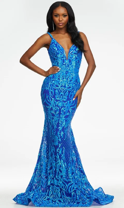 Steals and Deals Ashley Lauren - 11113 Sequin Motif Long Gown