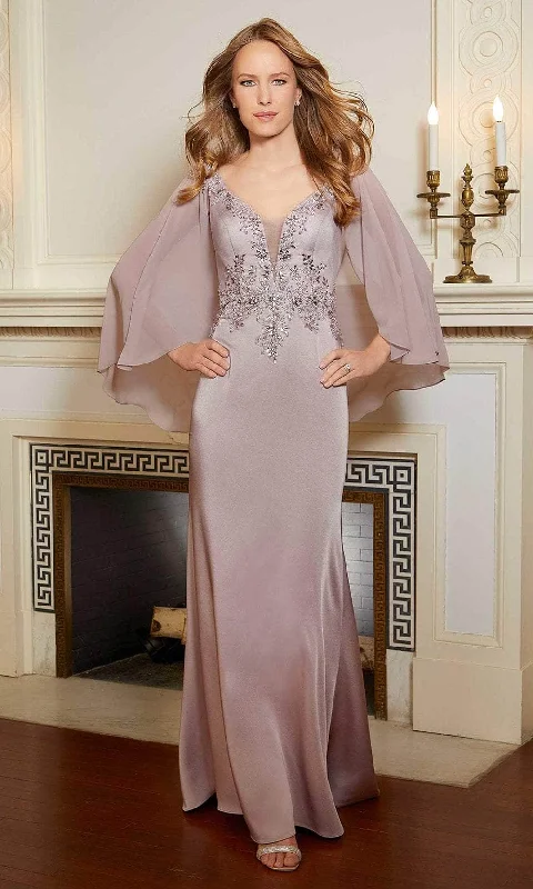 Huge Discounts Mori Lee 72603 - Beaded V-Neck Evening Dress