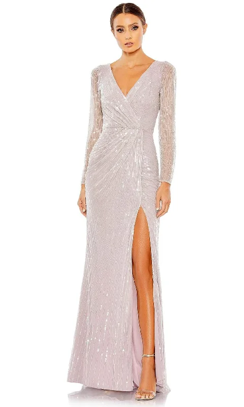 Super Sale Mac Duggal 93660 - Faux Wrap Sequin Evening Dress