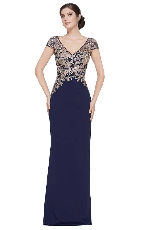 Unmissable Offer Rina Di Montella - Cap Sleeve Gilded Evening Dress RD2652
