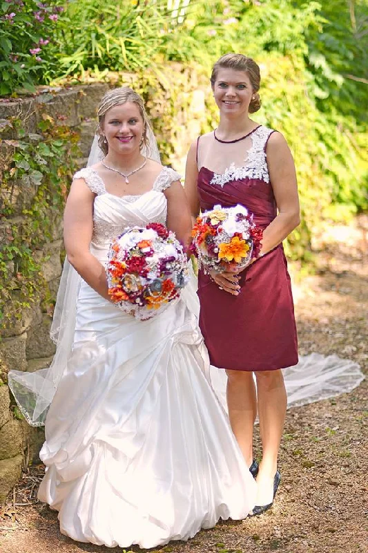 Price Smash Other Andrew Adela Ivory/Bordeaux Size 12 Bridesmaid Dre
