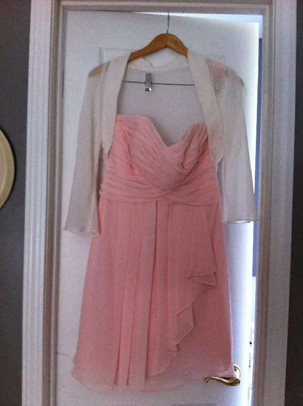 Reduced Prices Other Short Crinkle Chiffon Dress with Front Cascade