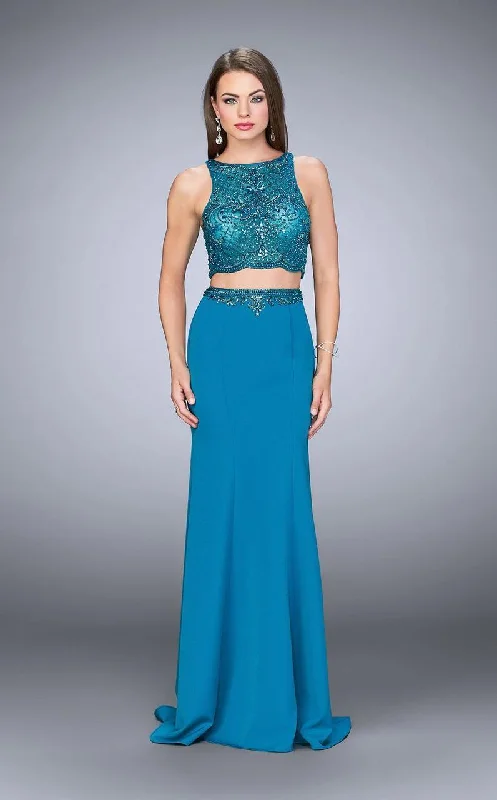 Reduced Prices La Femme Gigi - 23907 Glistening Ornate Bateau Sheath Long Gown