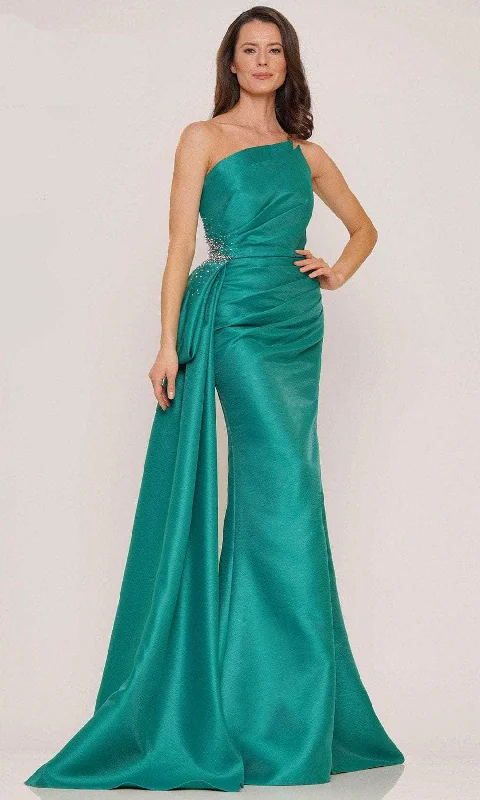 Great Deals Rina Di Montella RD2750 - One Shoulder Cascade Evening Dress