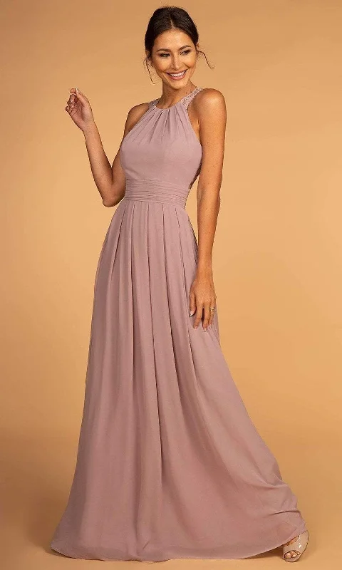 Stock Up and Save Elizabeth K - GL2605 Lace Halter Chiffon A-line Dress