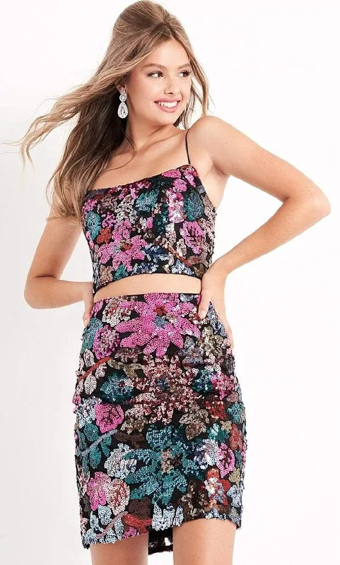 Grand Opening Sale JVN by Jovani - JVN04550 Two Piece Sequin Cocktail Dress