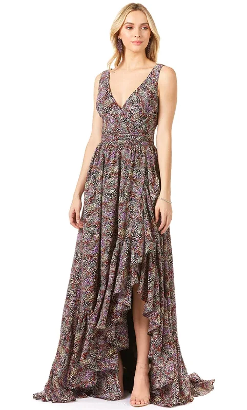Early Bird Discount Lara Dresses 29274 - Printed Full Length A-line Dress