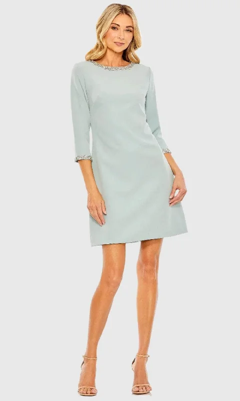 Price Rollback Ieena Duggal 20697 - Embellished Quarter Sleeve Cocktail Dress