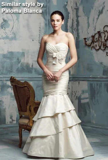 Reduced Prices AF Couture (Angelina Faccenda) Ruched Trumpet like Paloma Blanca 4106